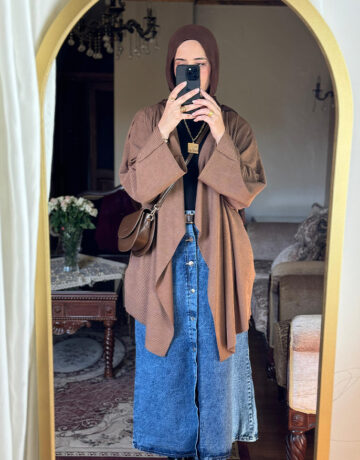 Amber cardigan-Chocolate - inaraonline