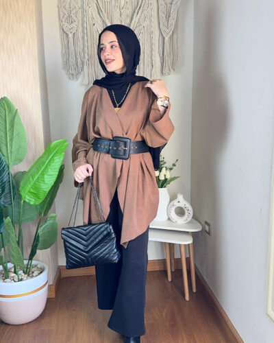 Amber cardigan-Chocolate - inaraonline