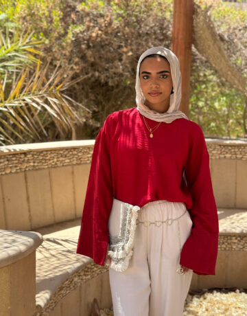 Inara Blouse-Cherry Red - inaraonline