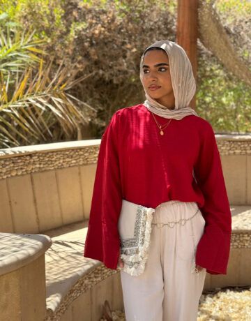 Inara Blouse-Cherry Red - inaraonline