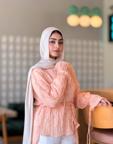 Crinkle Blouse-Peach Fuzz