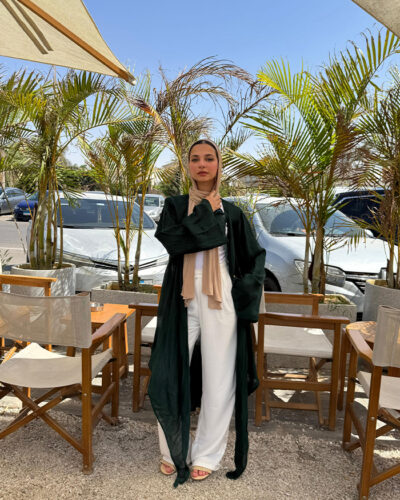 Zahraa Cardigan-Forest Green