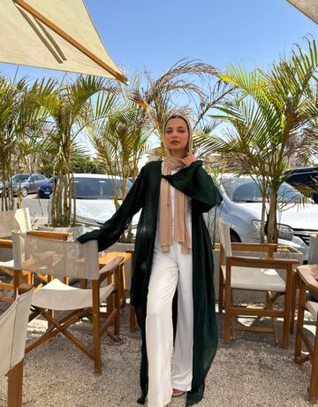 Zahraa Cardigan-Forest Green