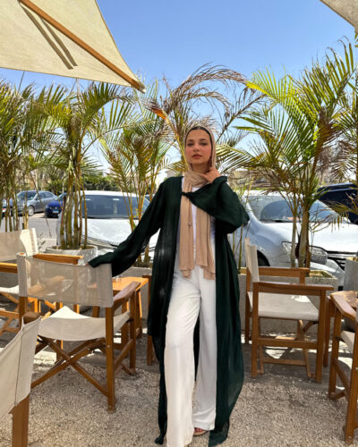 Zahraa Cardigan-Forest Green