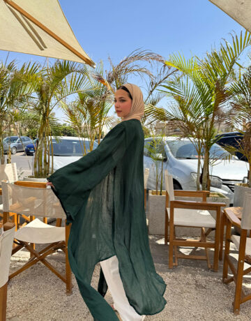 Zahraa Cardigan-Forest Green