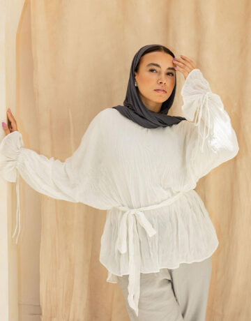 Crinkle Blouse-Offwhite