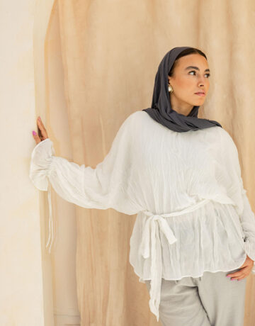 Crinkle Blouse-Offwhite